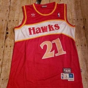 Dominique Wilkins Throwback Jersey Red Mens Size L